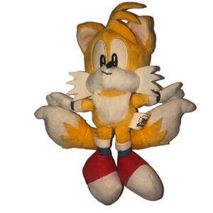 SONIC The Hedgehog 20th Anniversary Sega Jazwares Tails Plushie 7.5”